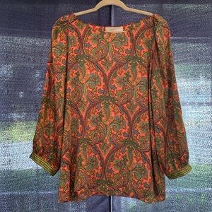 Paisley 3/4 sleeve Blouse